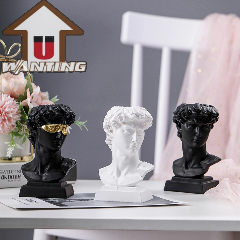 Polyresin David Pen Container Brush Classic Figure Home Table Decoration Handicraft Gift