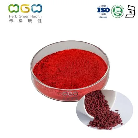 Maior qualidade Natural baixo colesterol pó Monacolin K 0.1-5% Vermelho Extrato de arroz de levedura