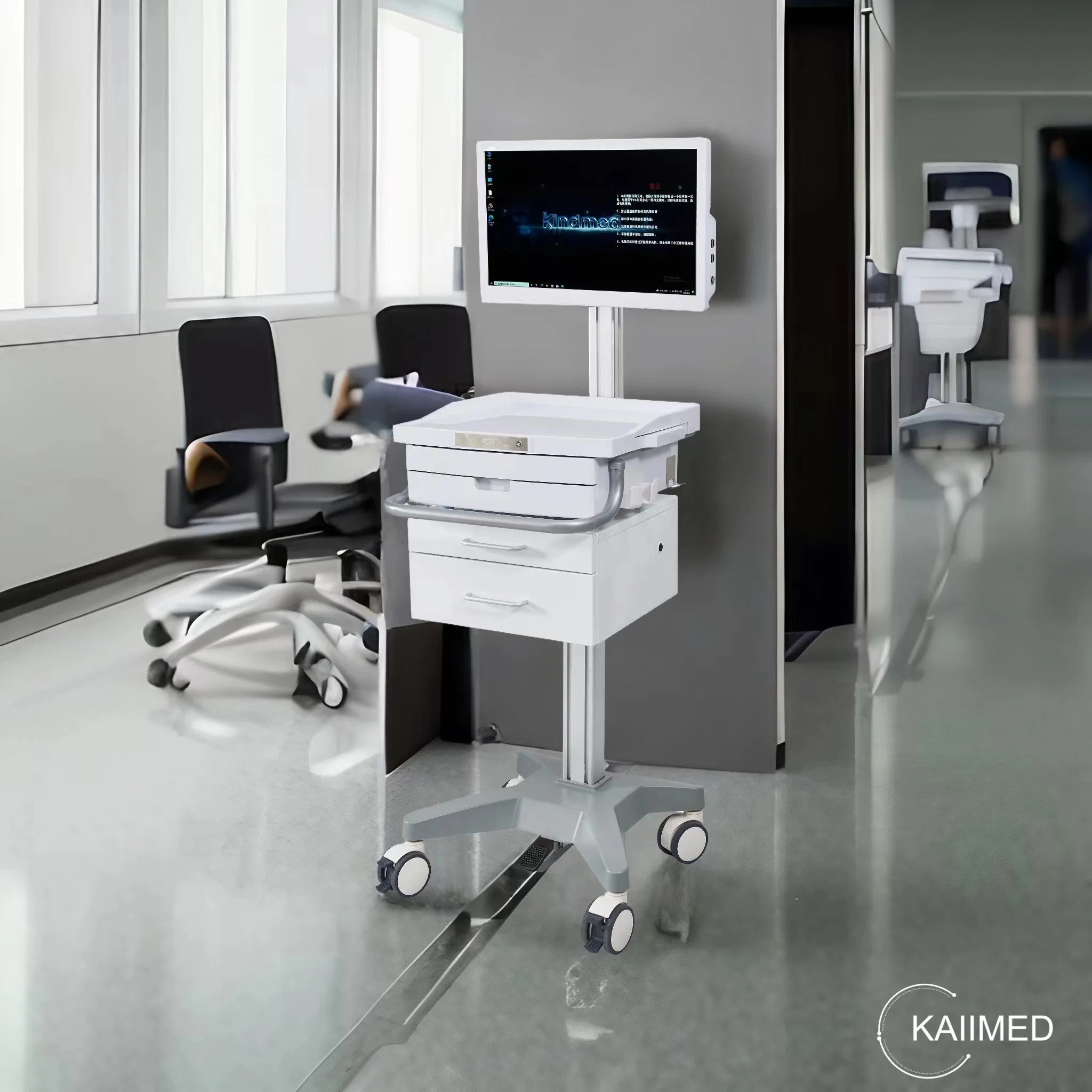 [X531W] Mobile Battery Powered Telemedicine Cart Workstation with All-in-One Computer for Medical Hospital Furniture