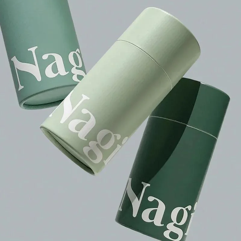 Impresos personalizados ronda creativa del tubo de papel Kraft Caja de tubo de embalaje