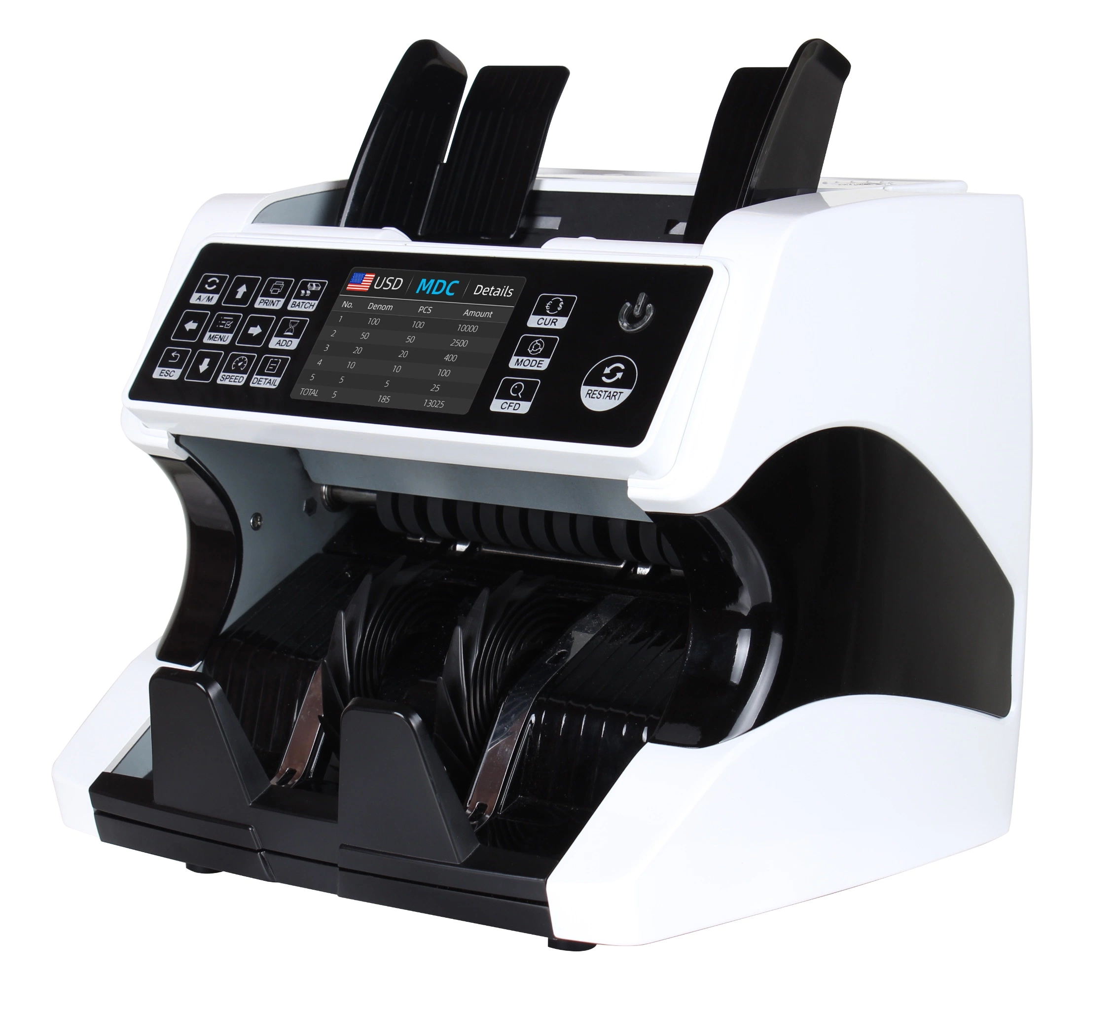 INR USD GBP Euro MXN JPY Rur IQD XOF Multi Currency CIS Value Counting and Sorting Machine, Money Counter, Bill Sorter