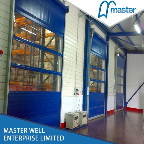 High Speed Sheet Shutter Door Rapid Industrial Insulated Spiral Roll-up PVC Fast Door