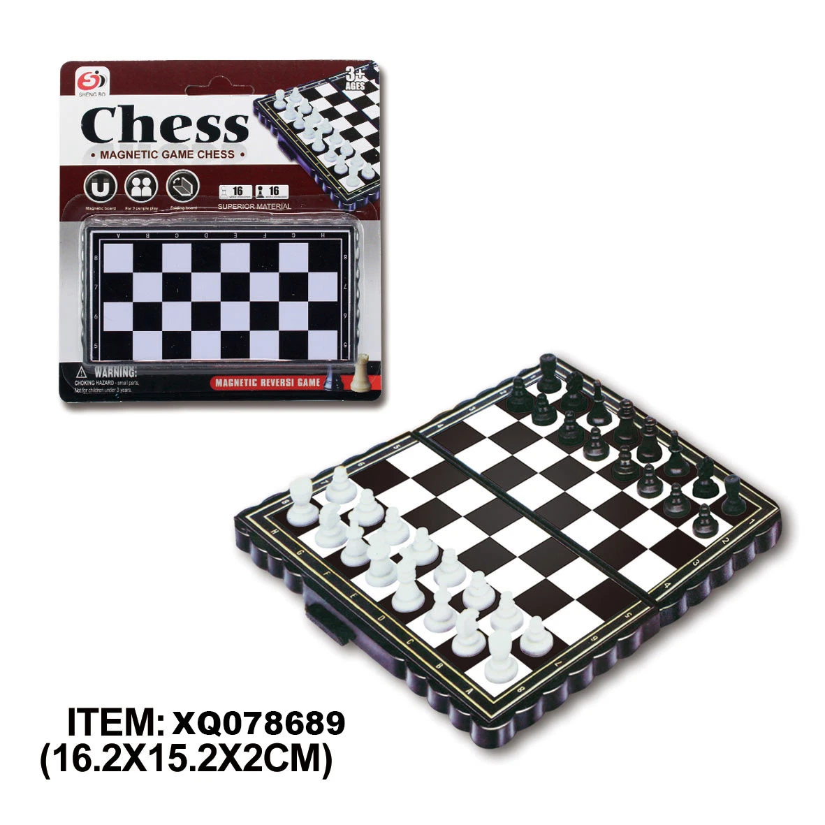 Classic Chess Early Education Puzzle Toy Magnetic Game Chess Mini Collapsible Board