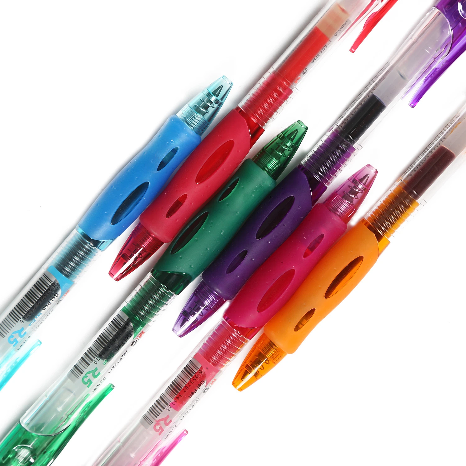 Fournitures de bureau bon marché promotion impression personnalisée plastique 8 couleurs 0.7mm Stylo gel pour les affaires et les cadeaux