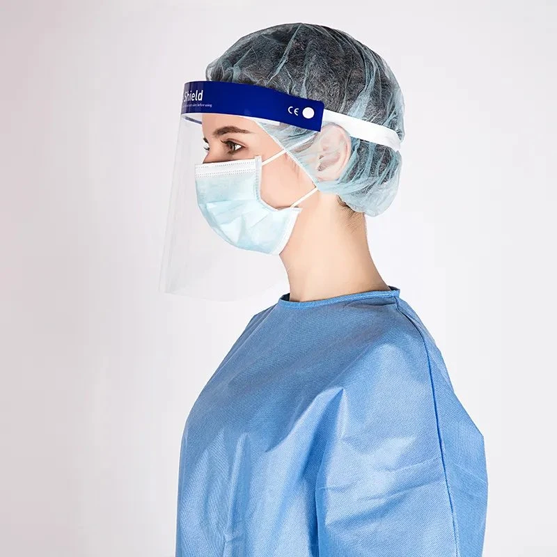 Protective Medical Visor Ultralight Disposable Face with Detachable Eyes Shield Face Shield