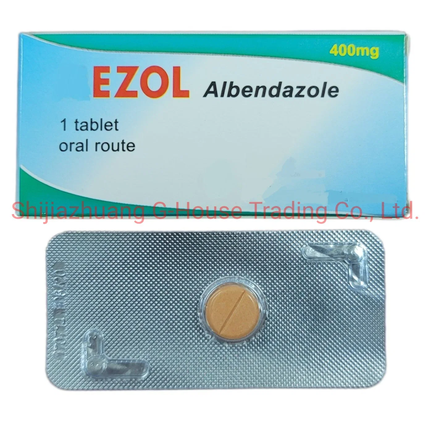 Comprimés d'Albendazole 400mg médecine occidentale pharmaceutique