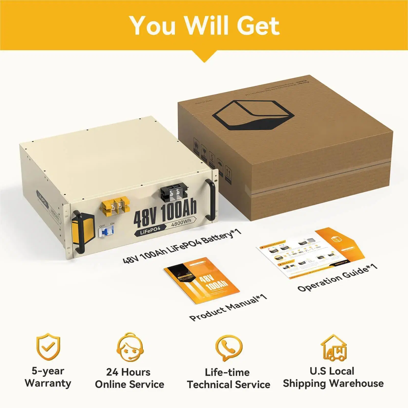 LiFePO4 Battery DC 48V 200ah 10kwh 100ah Rack Mount Solar Storage Battery Packs Europe Stock