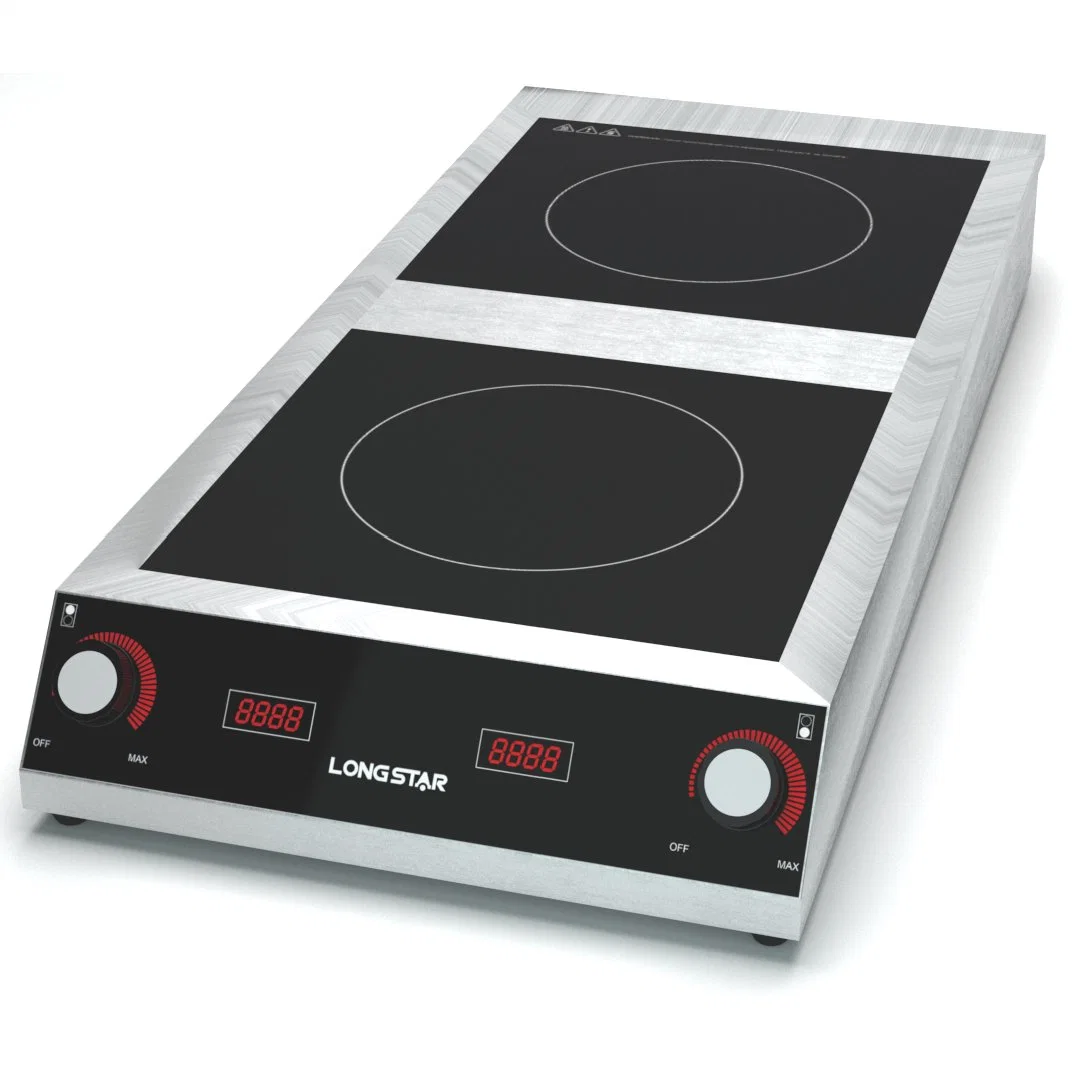 Cuerpo de acero inoxidable 3.5kw infrarrojos comercial Cocina Cocina Cocina de inducción con pantalla táctil plana