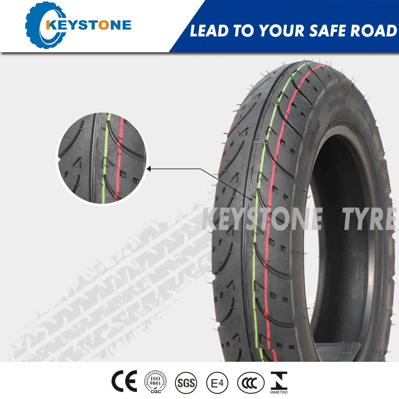 Made-in-China High-Quality Motorcycle Tires, Tubeless Tyre 130/70-12, 130/60-13