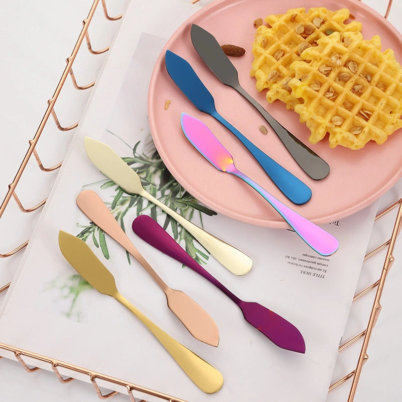 Neu Ankunft Bunte Food Grade Küche Besteck Frühstück Dessert Spreader Käsemesser-Set