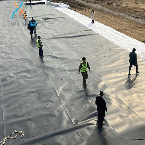 High Performance Smooth Black White Color HDPE Lining for Ponds Geotextile and Polythylene Geomembrane GM13