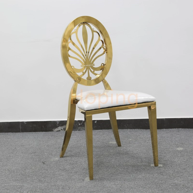 Modern Outdoor Wedding Event Party Furniture Folding Gold O Stainless Steel Dining Chair