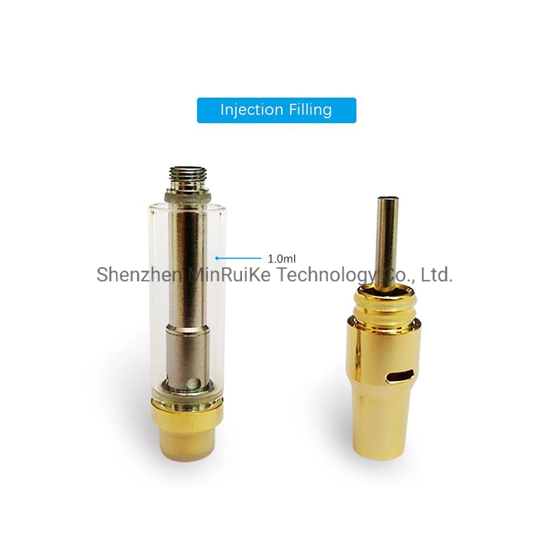 Bud V15 Vape Cartridges Em 1.0ml Golden Vape Cartridge 2.0mm Oil Hole E-Cigarettes Empty Ceramic Coil Carts 510 Thread Vaporizers Oil Atomizers