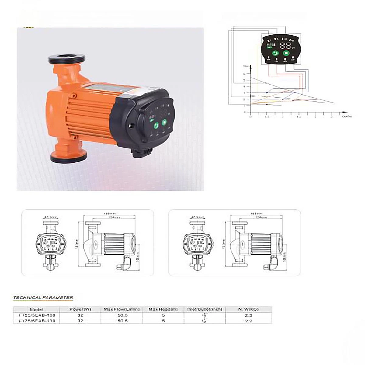 High quality/High cost performance Three Speed Automatic Cold/Hot Water Circulating Pump