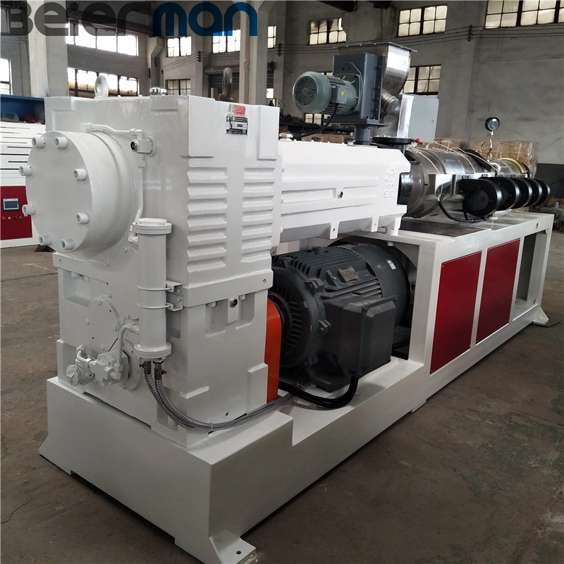 2023year Sjsz 92/188 Conical Twin Screw Extruder with Vertical Horizontal Gearbox 92mm Extrusion Machine Popular Sale to Turkey