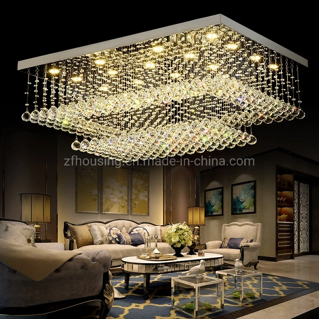 Fishline Chandelier K9 Crystal Ceiling Light Pendant Lighting for Hotel, Resort, Dream House Zf-Cl-037