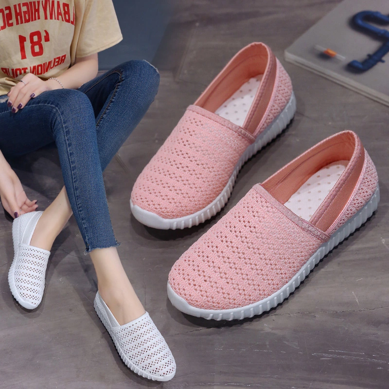 Chaussures occasionnel femelle souple et confortable tissu femmes supérieur Flats Lady chaussures occasionnel