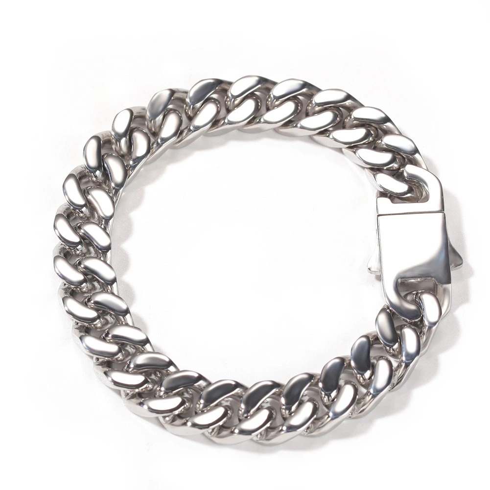 Stainless Steel Jewelry Cuban Link Chain Bracelet Bangle