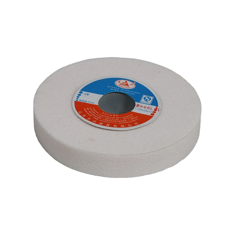 6 Inch White Aluminum Oxide Abrasive Bench Grinding Wheel for Grinding and Sharpening Quenched Steel, High Carbon Steel and Other Hard Tools