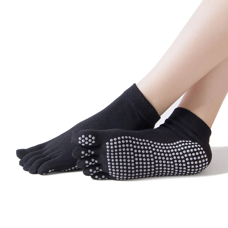 Wholesale/Supplier Women Men Cotton Non Slip Toe Grip Sport Yoga Socks White