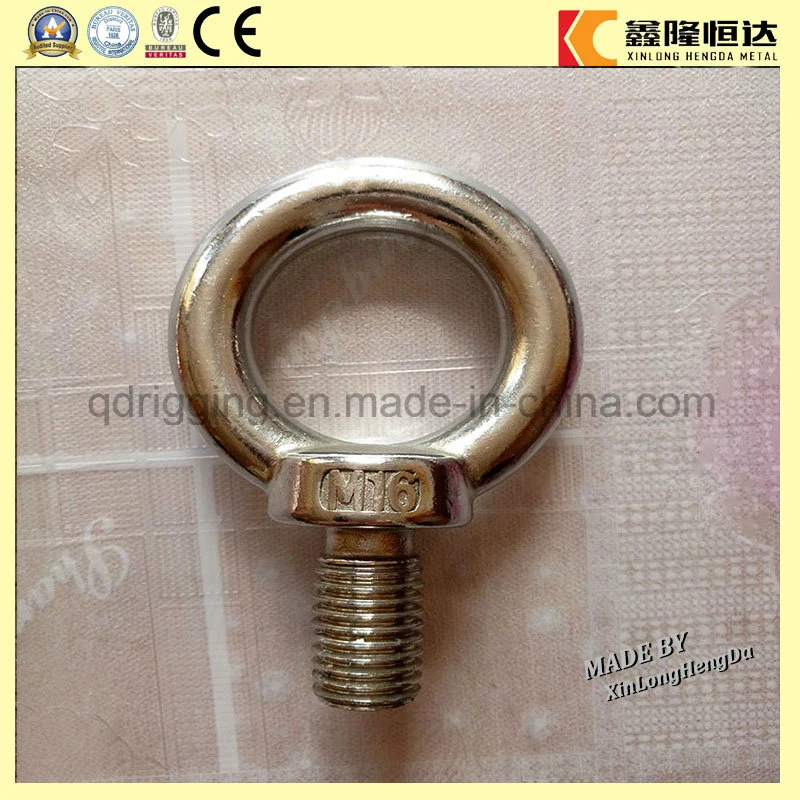 SS304 Ss306 Zinc Plated DIN580 Stainless Steel Eye Bolt