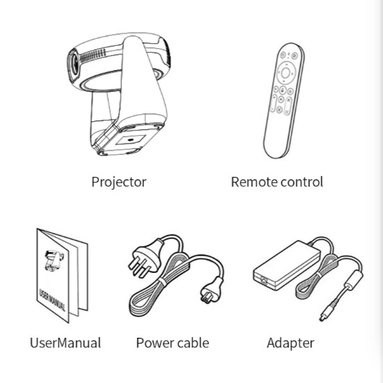 Liangzai K1 Mini Trépied Portable avec Batterie Intégrée Projecteur LED