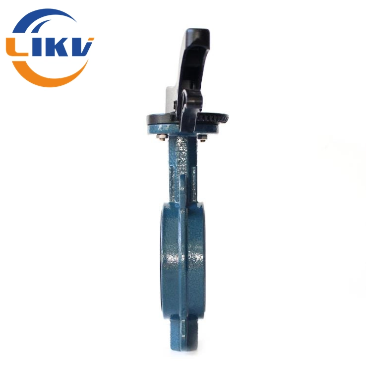 DIN Carbon Steel Soft Seat Wafer Butterfly Valve Handle Lever Manual Operated