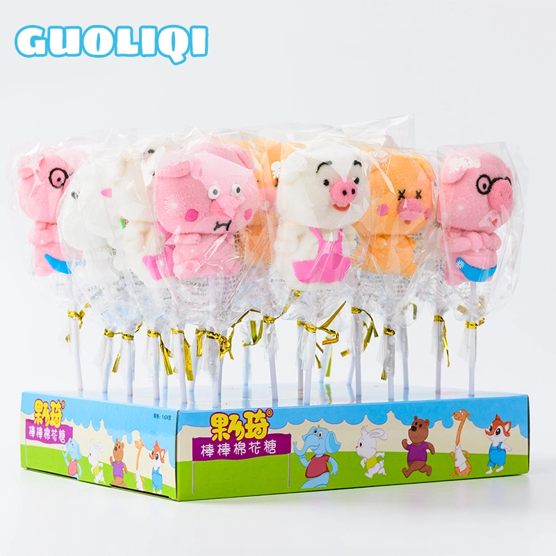 HACCP Factory Directly Sale Cartoon Marshmallow Lollipop Candy Gift for Kids