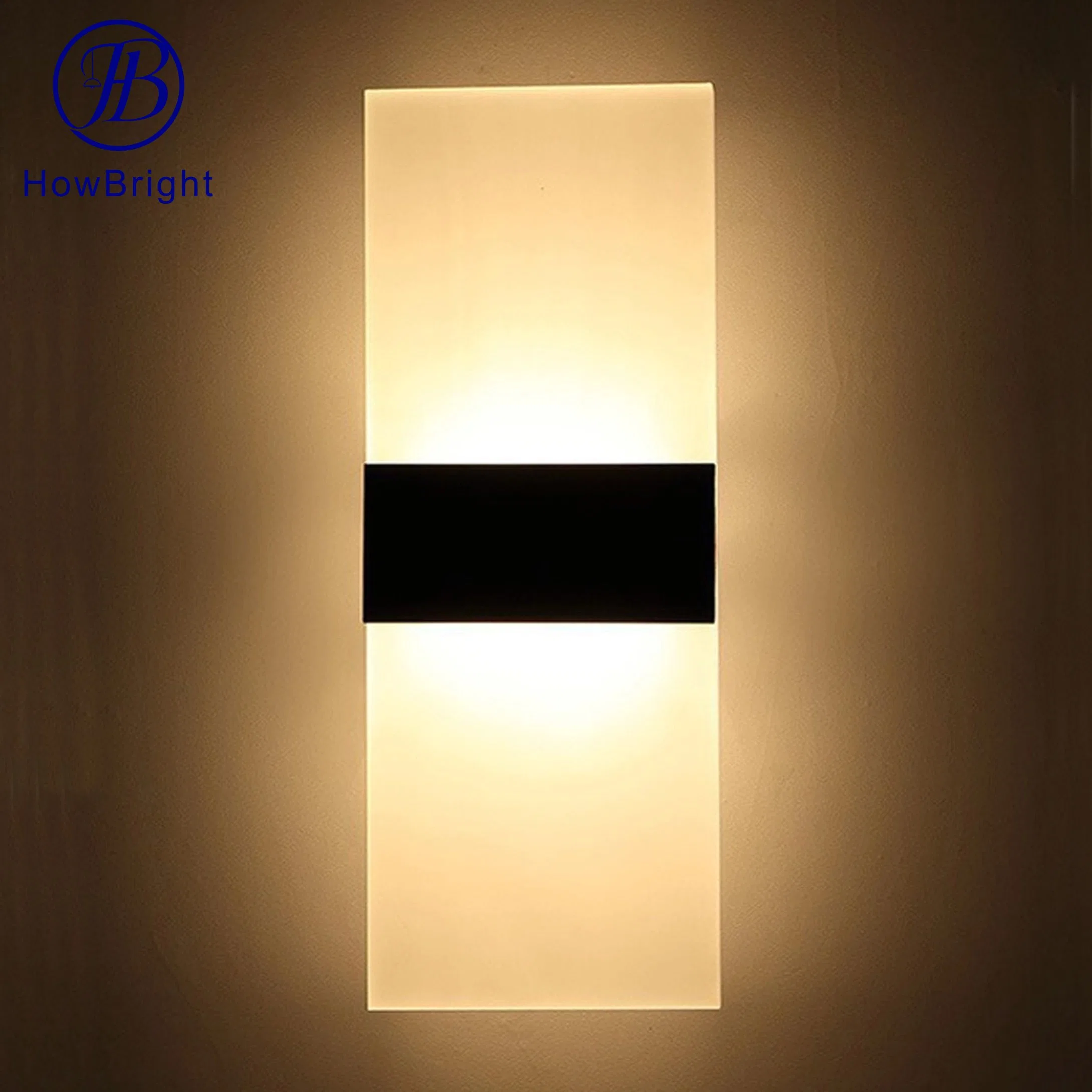 up Down Lighting Cube Sconce Lamp Aluminium Acrylic Silver Warm White Indoor LED Wall Light for Bedroom Aisle Stairway