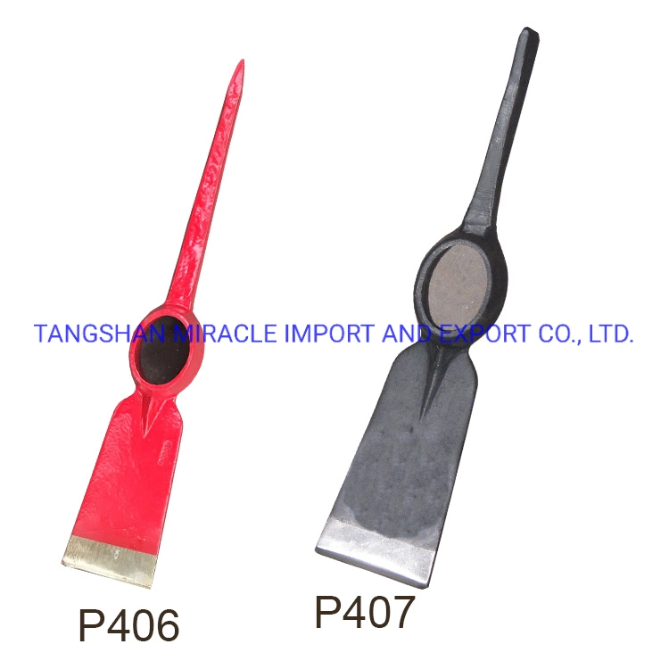 Factory Sale Railway Steel Pickaxe Black Color Hammer Forged P410 for African Market