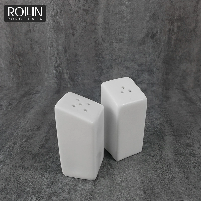 Porcelain Pepper Shaker and Salt Shaker Square Shaker Set