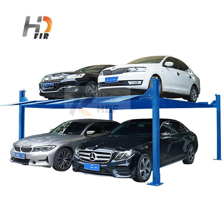 Doppel Breit 4 Post Lift Car Parking Lift 4 Parkplatz Space 4 Post Lift Twins Parkplatz Lift