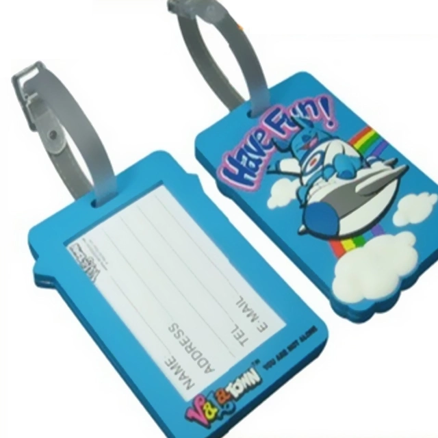 Fashion Design Promotional Gift Soft PVC Bulk Luggage Tag