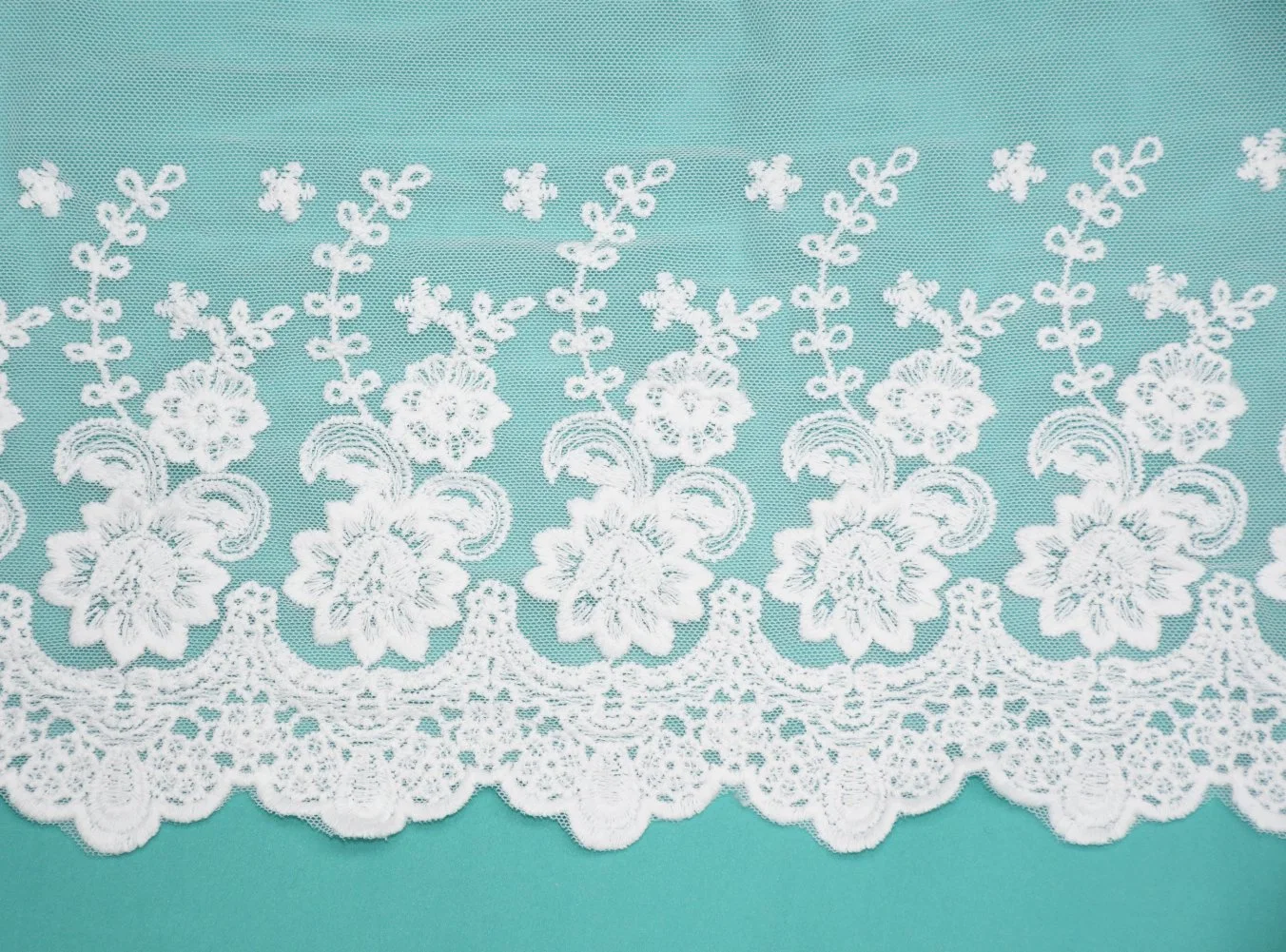 Mesh Fabric Embroider Cotton Lace