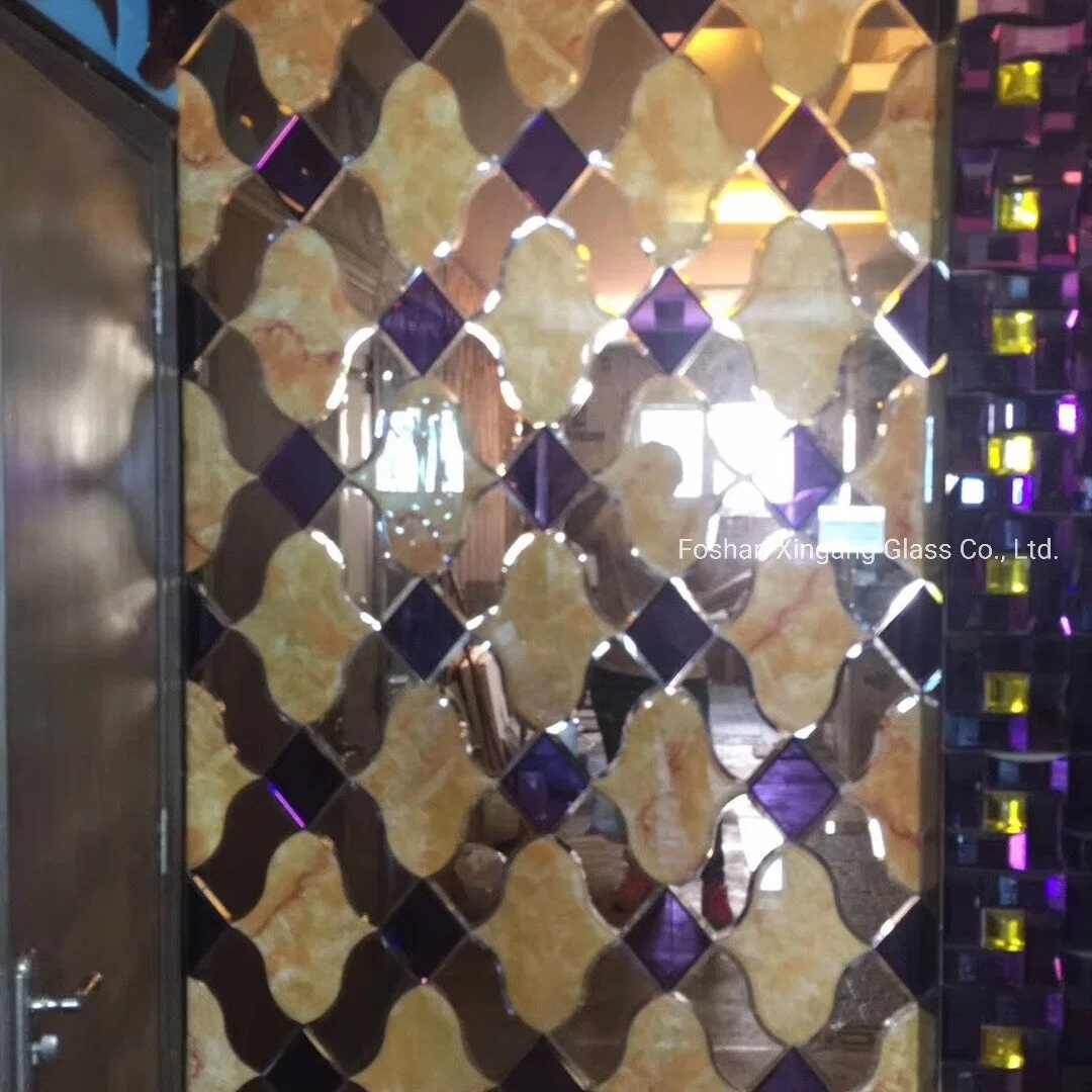 Beveled Edge Glass/Decoration Mirror Wall Decoration for Casino KTV Hotel Counter Backgound