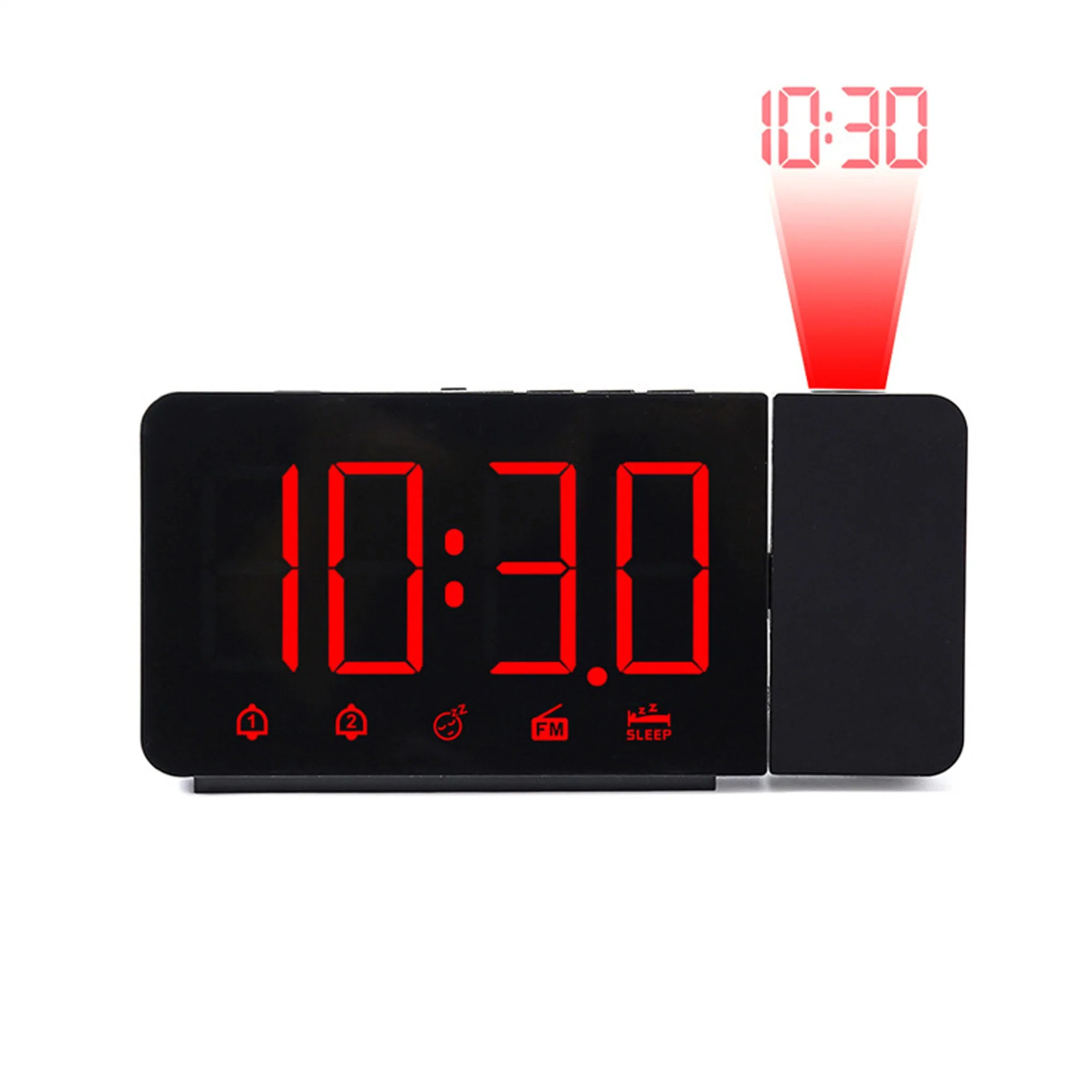 Bedroom Large LED Alarm Clock with Projection on Ceiling Wall Digital Projection Alarm Clock