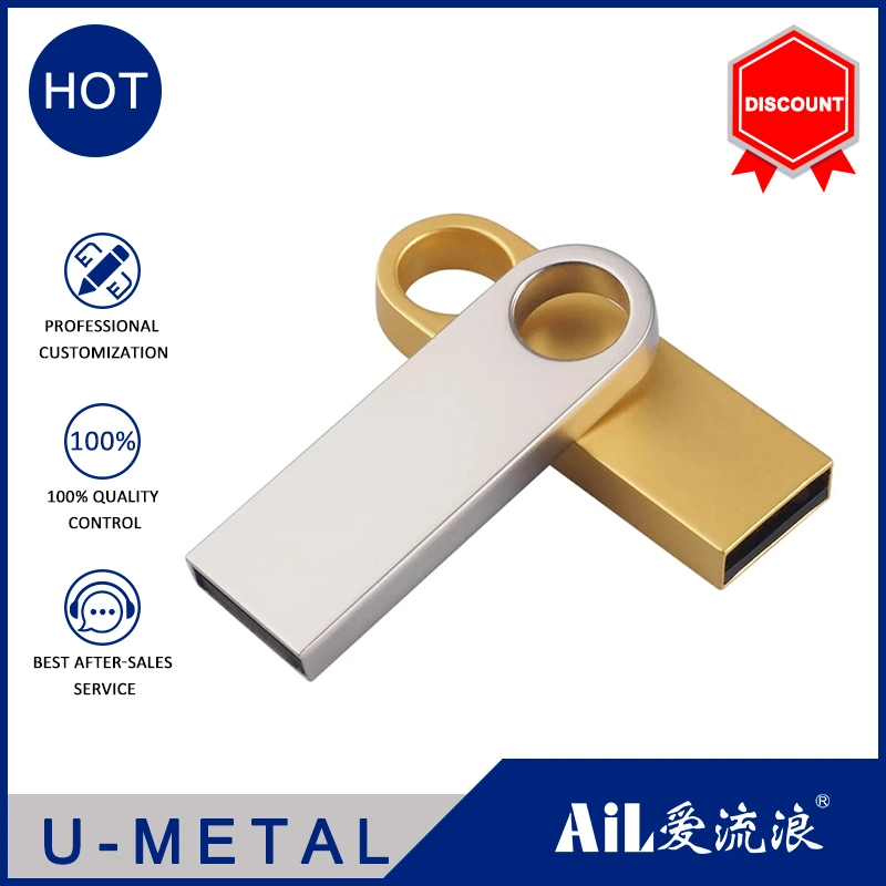 Logotipo personalizado USB Flash Drive USB 2.0 Flash de alta velocidad de 64GB Pen Drive 8GB 16GB 32 GB 128 GB USB 3.0 de Metal Pendrive