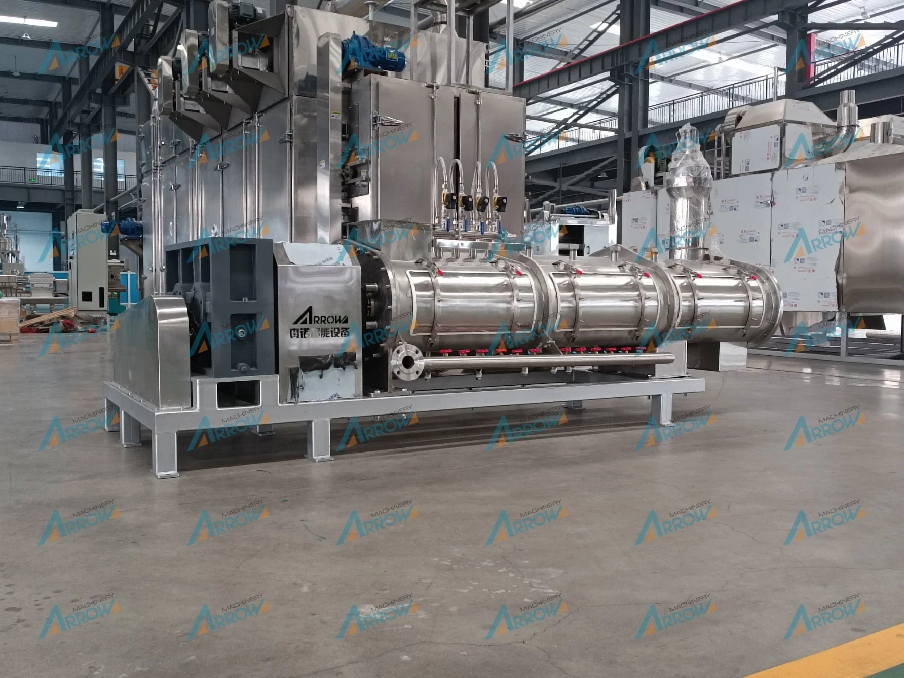 برغي مزدوج البخار Predالملطف لحيوان أليف الغذاء extruder Production Line