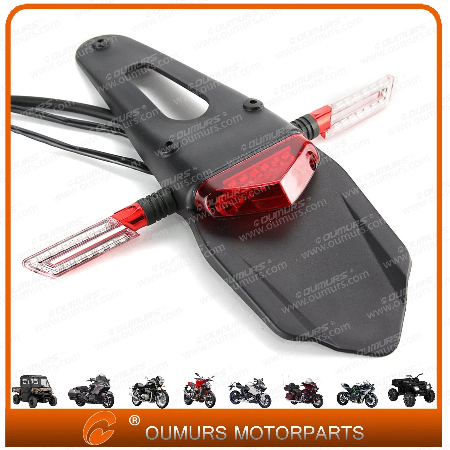 12V intermitente LED luz trasera de plástico ABS de accesorios de moto