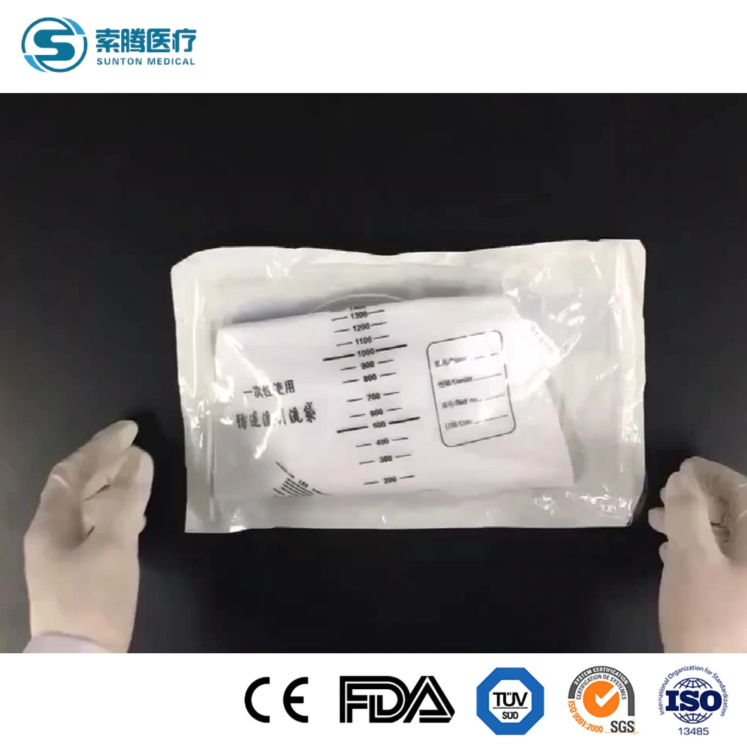 Sunton 2000ml Medical Disposable Adult Cross Collection Outlet Valve Urine Leg Bag China Pediatric Urine Bag Supplier Sterile Sterile Pediatric Urine Bag