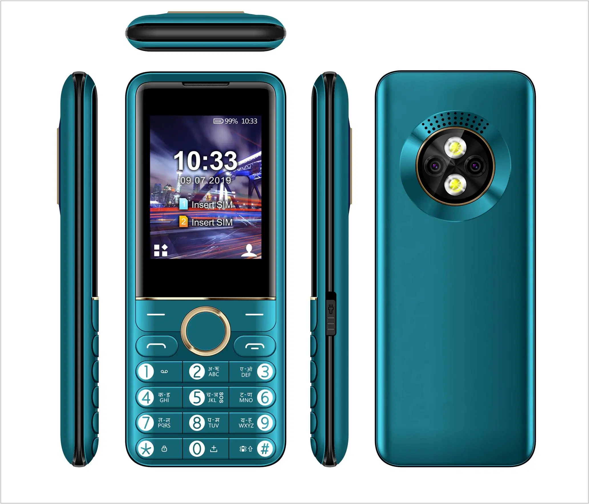 Beispiel Für Ein Mobiles 2,4-Zoll-Keypad-Telefon Mit Großem Bildschirm