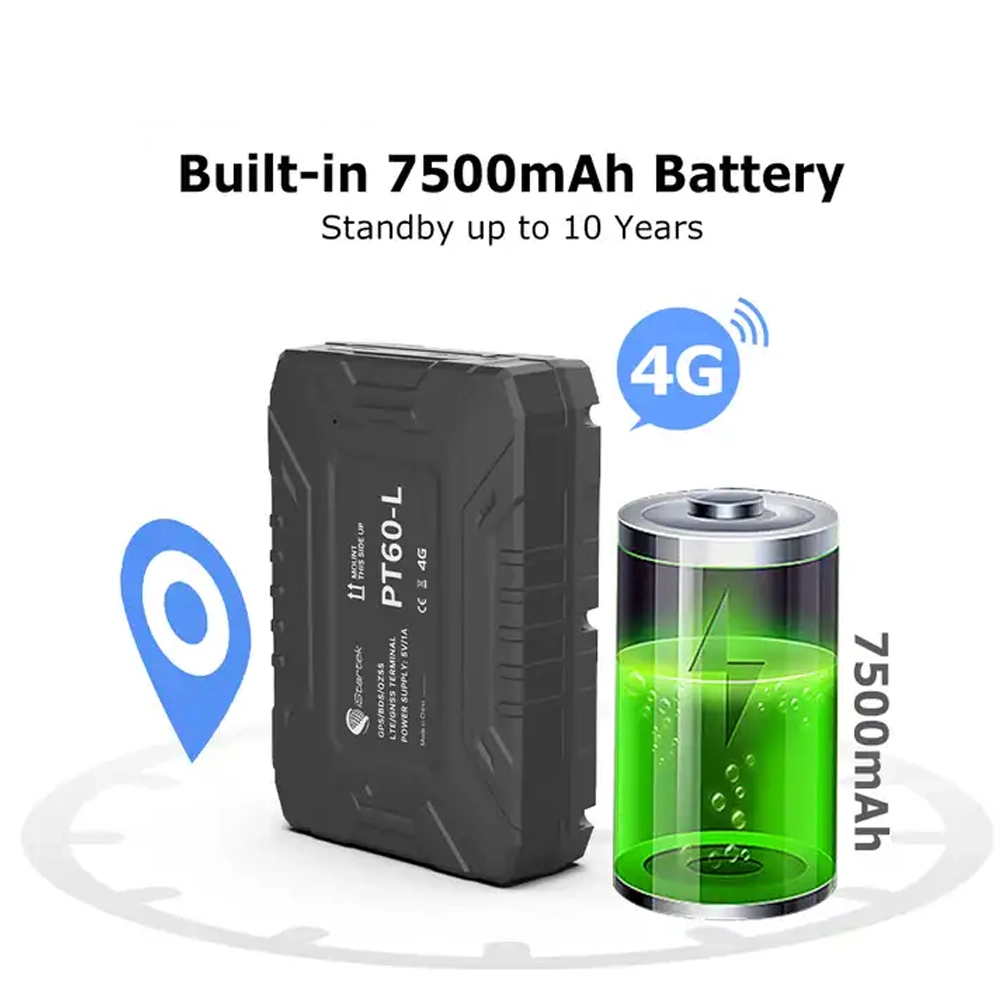 Localisateur de véhicule GPS 4G sans fil 7800 mAh