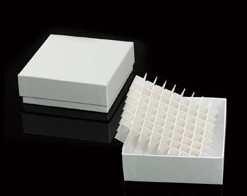 Cor de identificação de caixas de congelador de papelão, com os divisores de PP, 2 polegadas, 81 Bem, branco, 5 PCS/Bag	10 sacos/caixa. Marca CE, Certificação ISO.