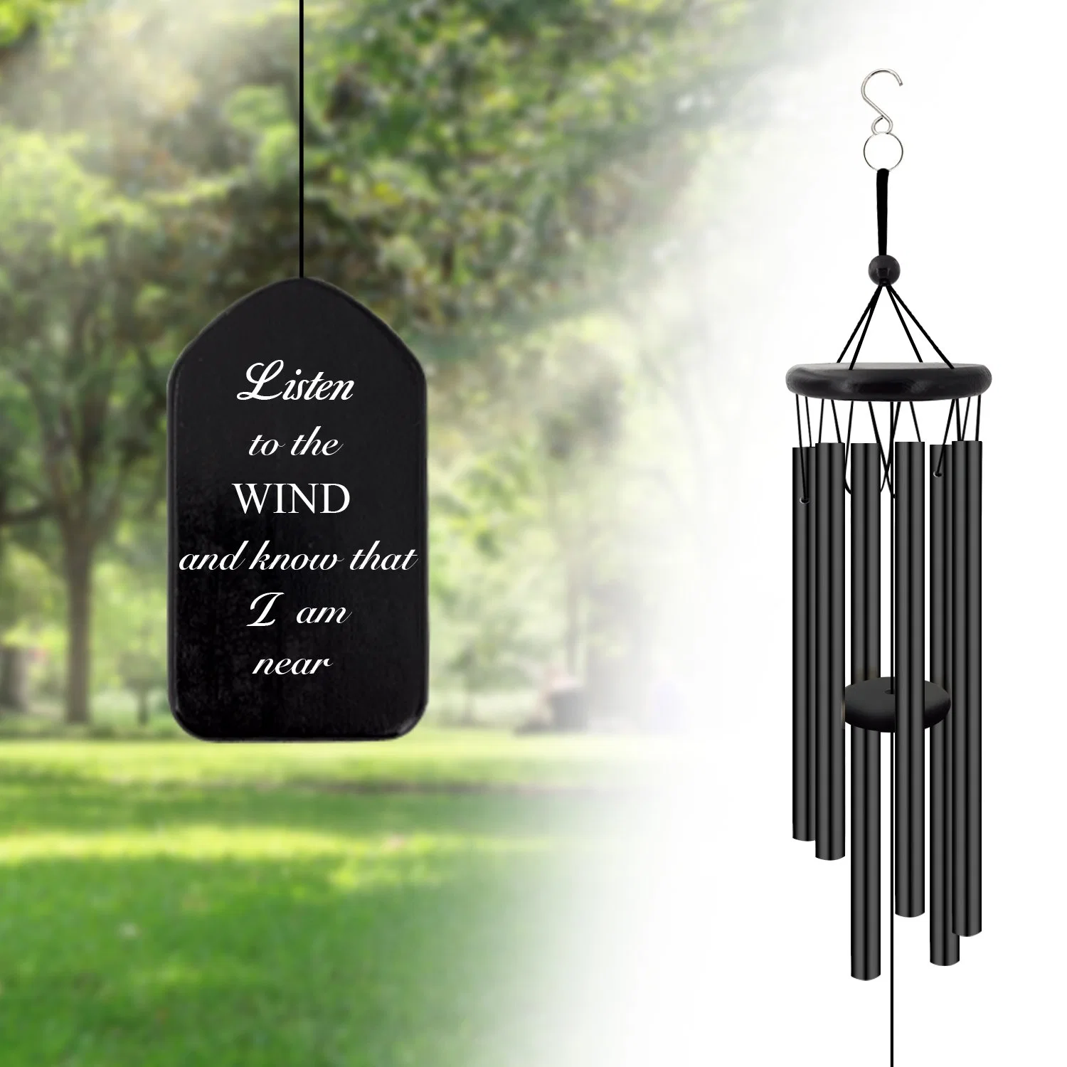 Outdoor Yard Christmas Holiday Decoration Wholesale/Supplier Custom Metal Craft Glass Wind Chime Garden Decorative Wind Bell Promotional Gift for Indoor Home Decoration