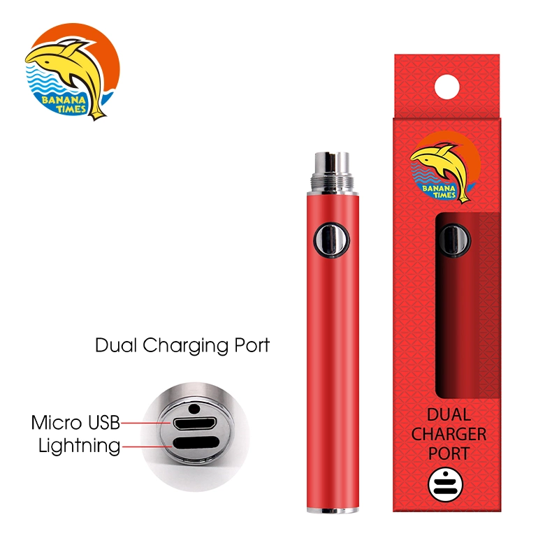 Batterie haute qualité à 510 fils Vape Hash huile épaisse de Rosin Logo personnalisé Port de chargement double USB-C 650 mAh batterie à 510 cartouches Stylo