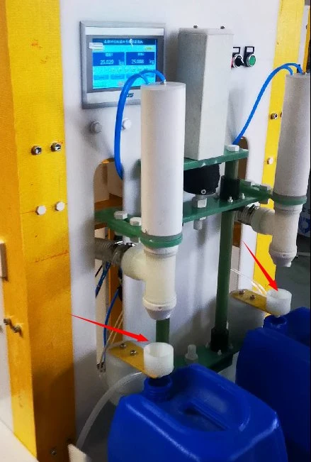 20 Litros Tambor grande Vertical Anticorrosão Dual-Head Semiautomático máquina de enchimento de pesagem