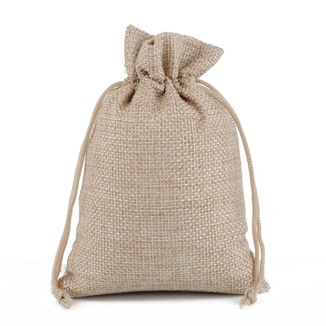 Custom Tea Jute Pouch Bag with Logo Printing