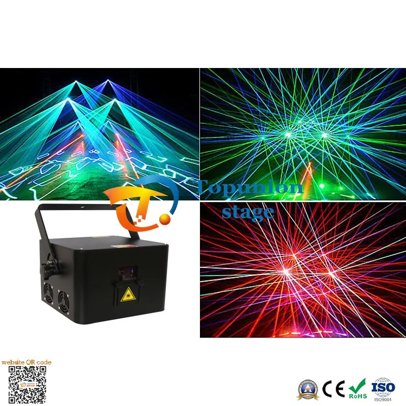 Hot sale Full Color DMX laser KTV Club DJ Disco Laser lumineux d'animation RVB 2 W.