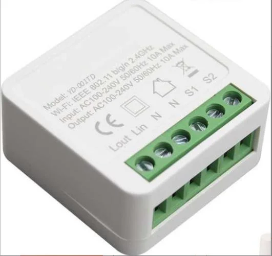 Built-in Acckip Mini WiFi DIY Smart Switch, Support Diversified Control, Using Home, School, Office. White