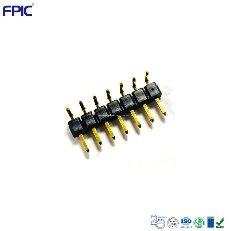 1.27mm 2mm 2.54mm Pin Header Male Pin Connector with Gold Flash